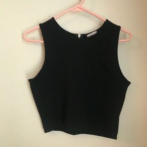 Crop Black Tank